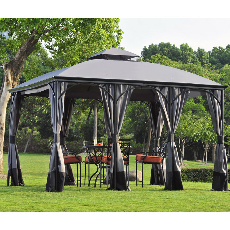 Sunjoy Curtain for Somer Gazebo Side Wall & Reviews Wayfair.ca